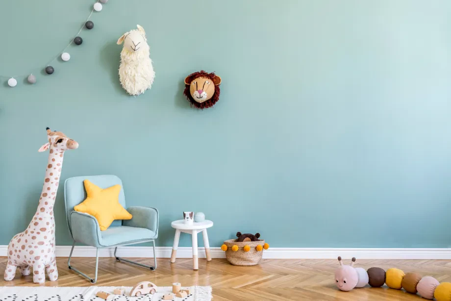 Dynamisches blaues Kinderzimmer
