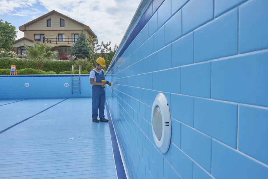 Bau eines Betonpools