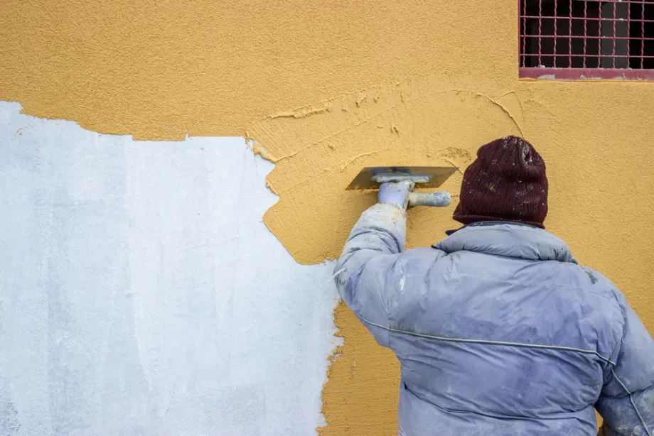 Abschlussschicht der Fassade