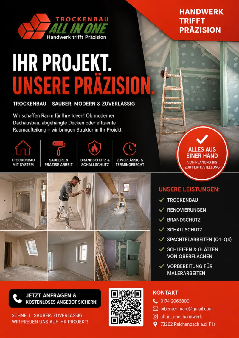 Wohnungsumgestaltung mit Trockenbau in Göppingen und Umkreis