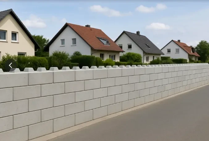 Hochwertige Beton-Legosteine für den schnellen Aufbau flexibler Trennwände in Baden-Württemberg