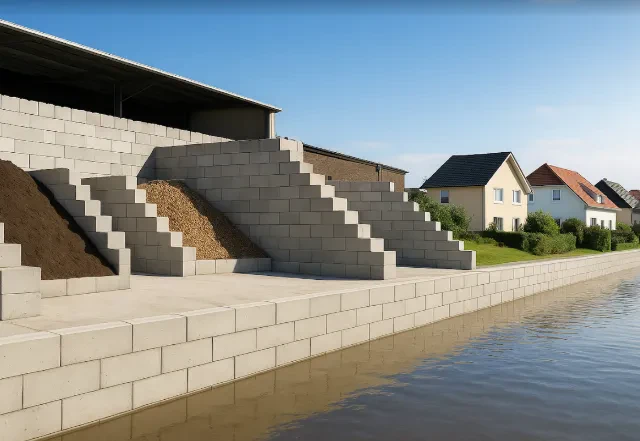 Modulare Betonsteine für die Errichtung stabiler Materialboxen ohne aufwendige Mauerarbeiten in Baden-Württemberg