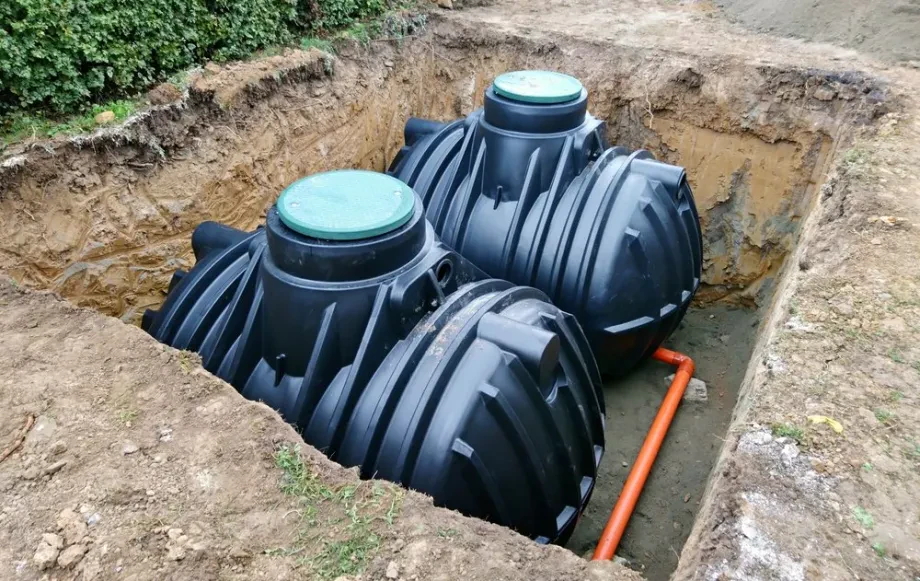 Einbau einer Regenwasserzisterne