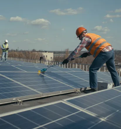 Hochwertige Solarparkreinigung bundesweit