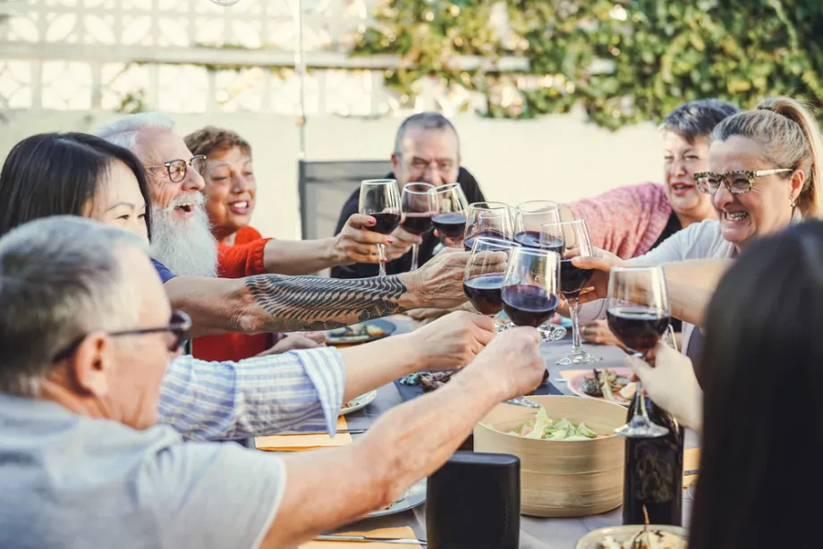 Gemeinsame Momente im Restaurant für Familienfeier