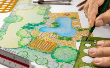 Architektonische Skizzen und Collagen