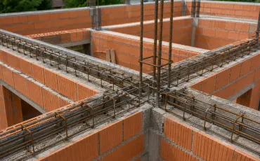 Armierungsstahl für vertikale und horizontale Ringanker und Betonbauteile